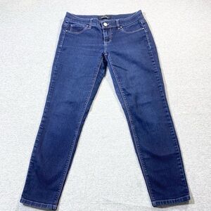 WHBM Feel Beautiful Jeans Women's SMALL Blue Slim Leg Short Crop Casual Denim